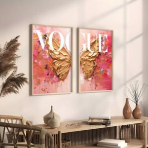 Set of 2 Wall Hanging Frames Cleanable and Durable