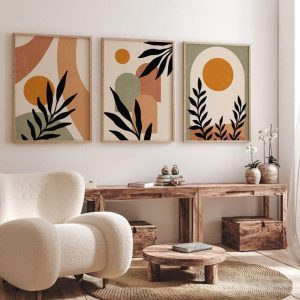 Set of 3 Wall Hanging Frames Cleanable and Durable
