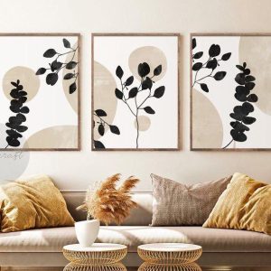 Set of 3 Wall Hanging Frames Cleanable and Durable