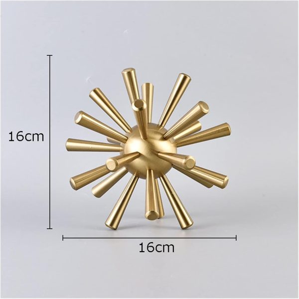 Sun Burst Brass Sculpture Motives for Decor - Image 3